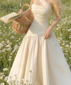 Aurora One-Shoulder Cottage Dress